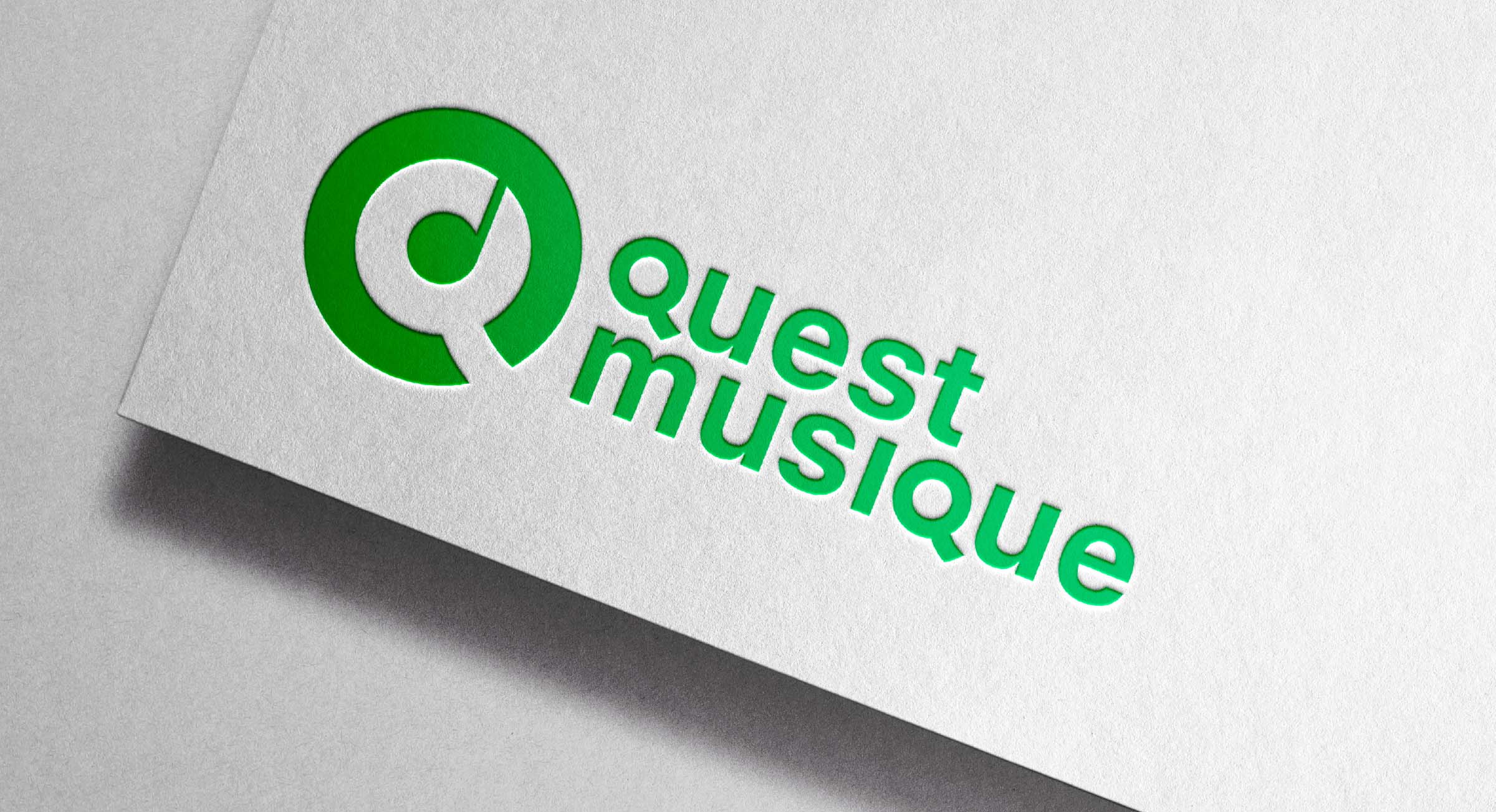 quest musique logo mockup